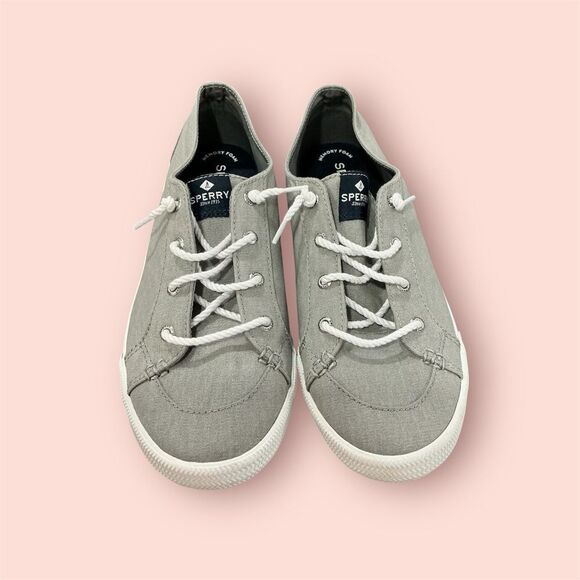 Sperry Women’s Top-Sider Canvas Sneakers Size 9  Color: Gray - Picture 1 of 8